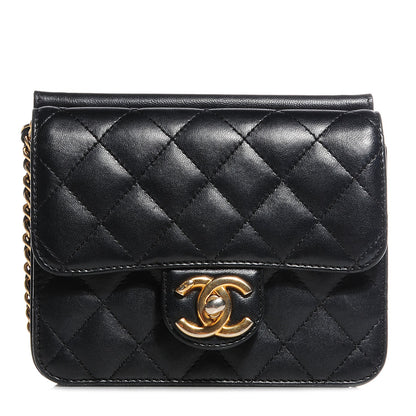 Chanel Lambskin Quilted Crossing Times Mini Flap Black 1 of 8