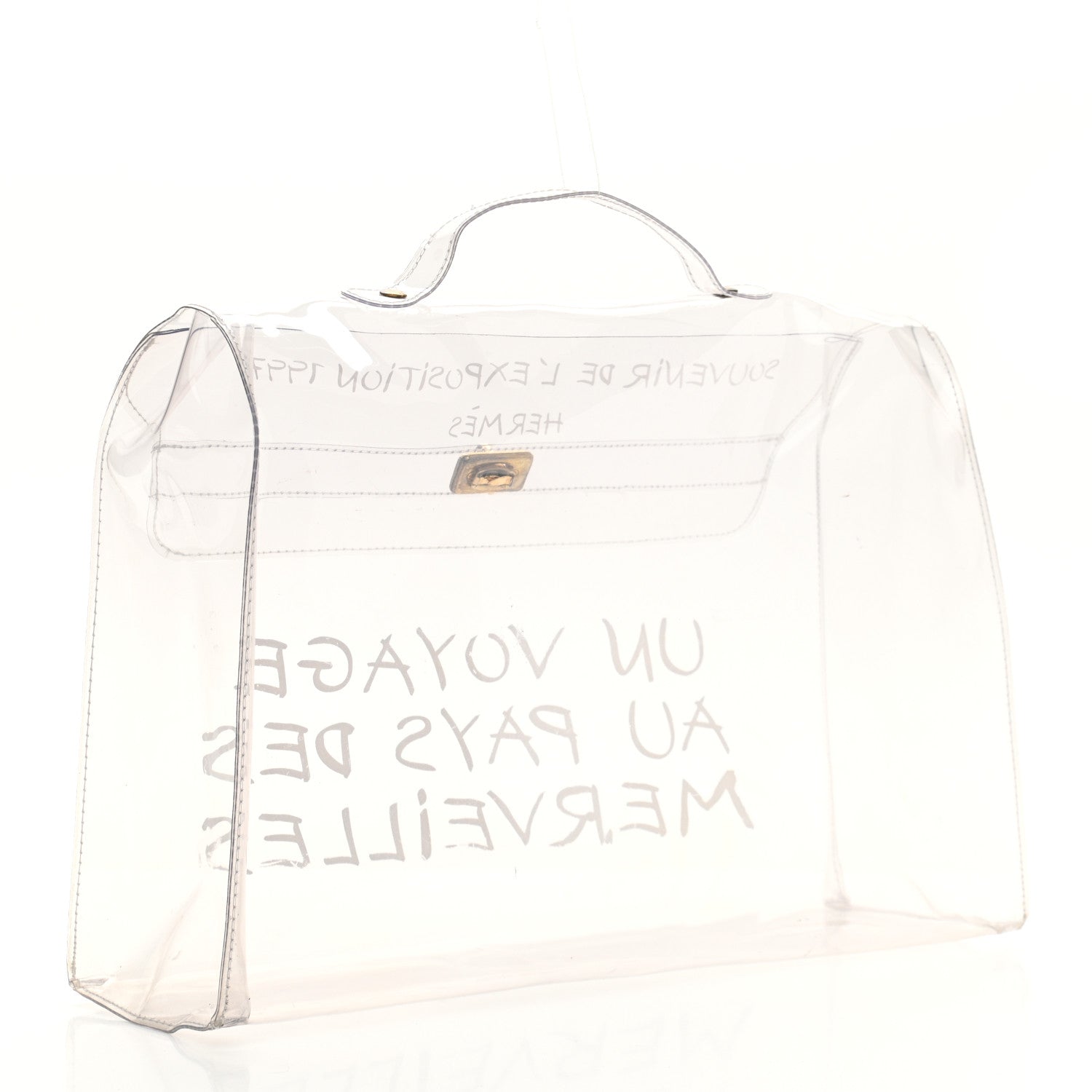 Hermes Vinyl Souvenir De L'Exposition Kelly Transparent 3 of 10