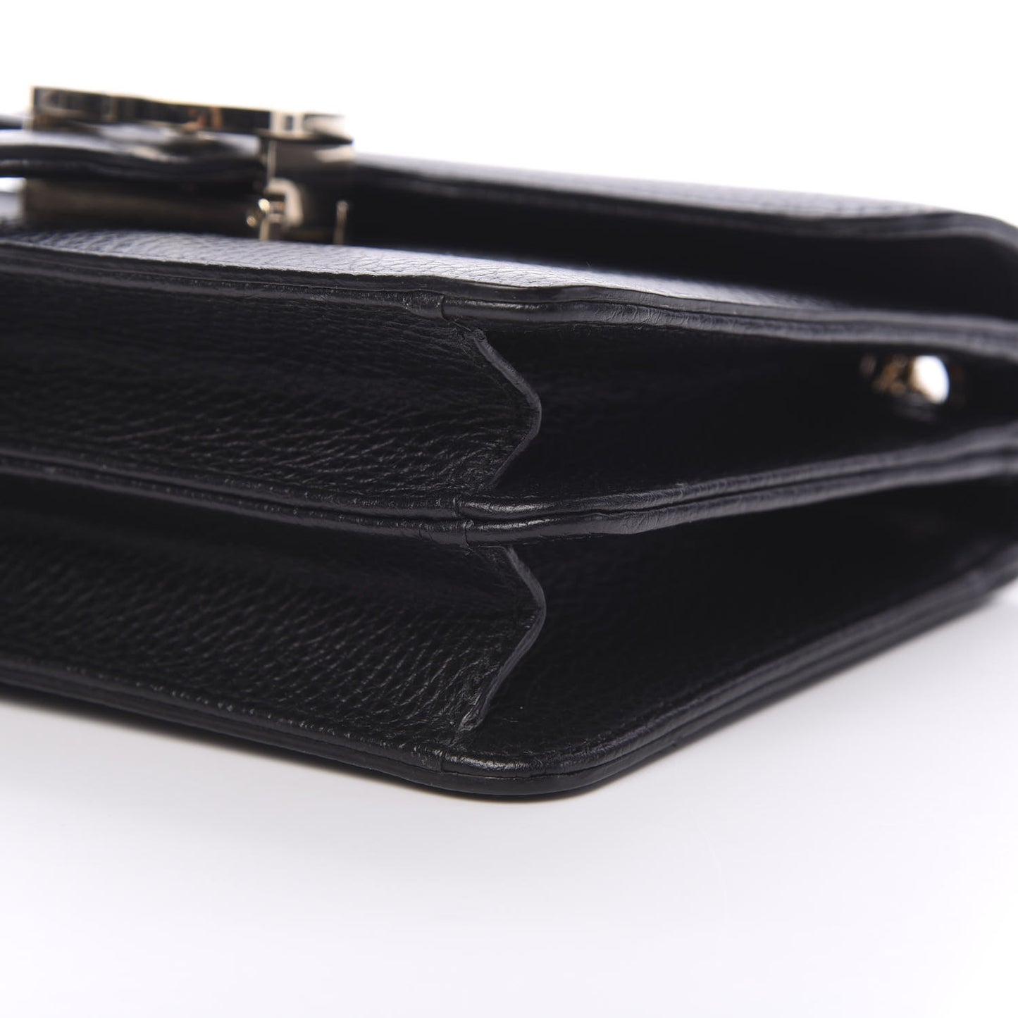 Dollar Calfskin Small Interlocking G Shoulder Bag Black