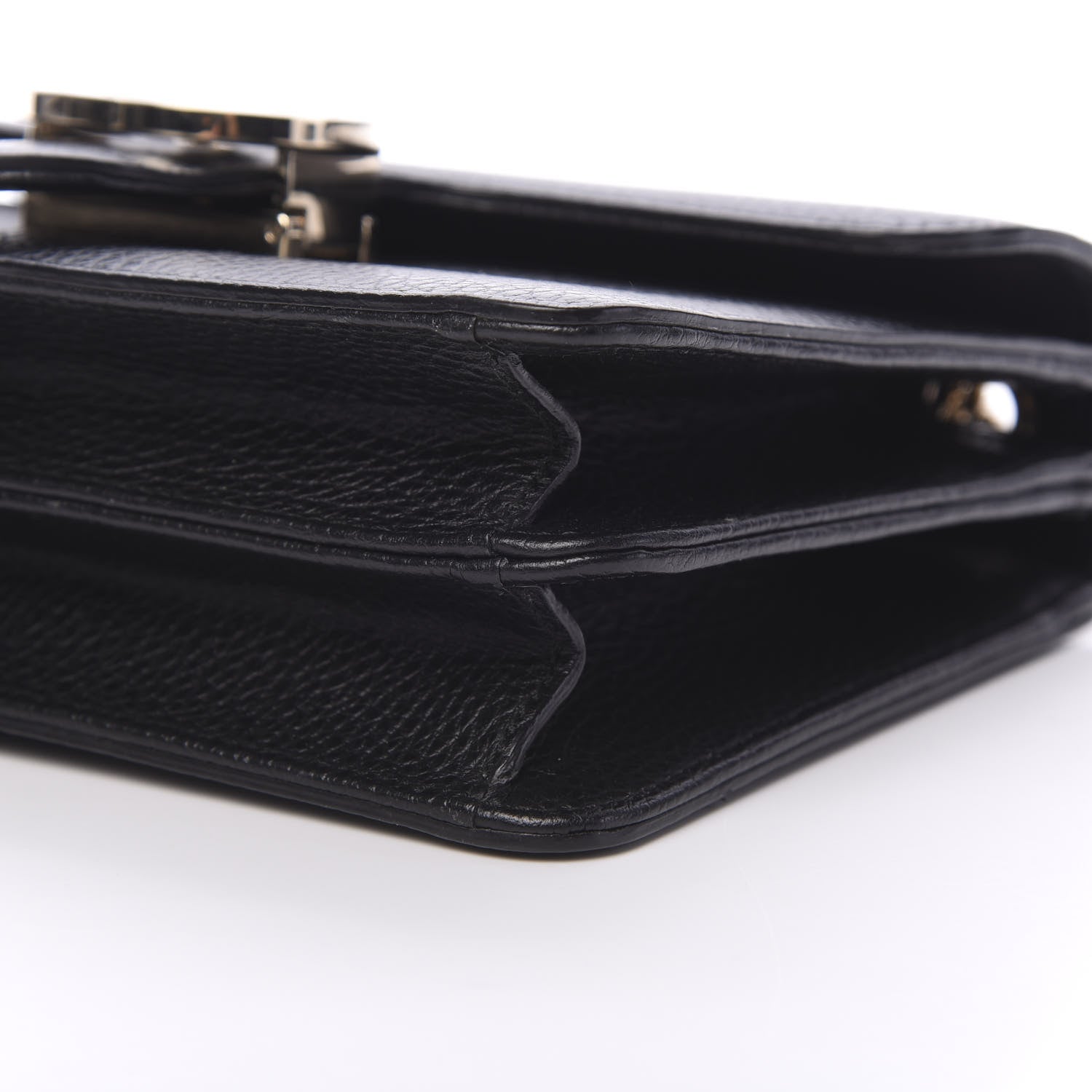 Gucci Dollar Calfskin Small Interlocking G Shoulder Bag Black 8 of 11