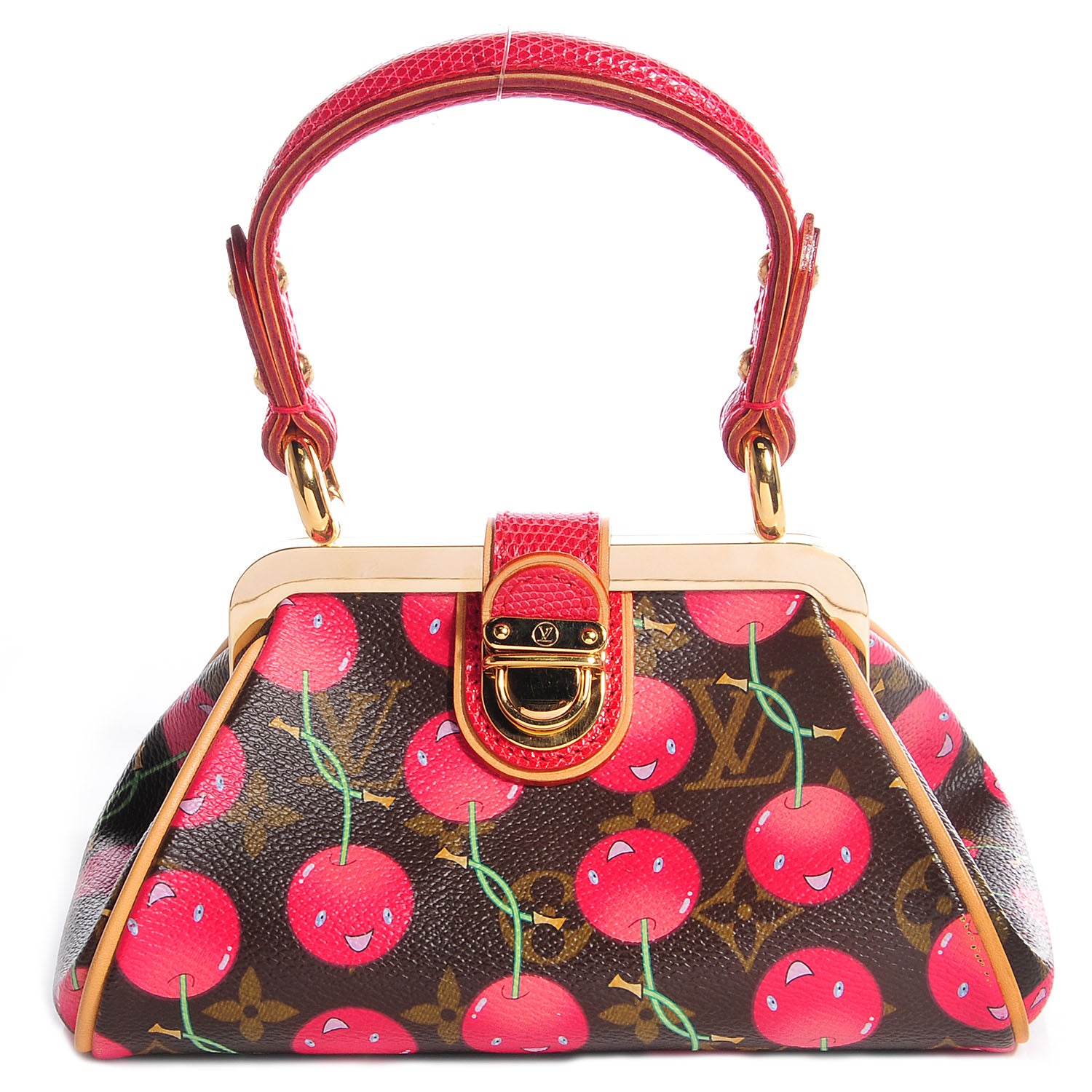 Louis Vuitton Lizard Monogram Cerises Sac Fermoir PM 1 of 7