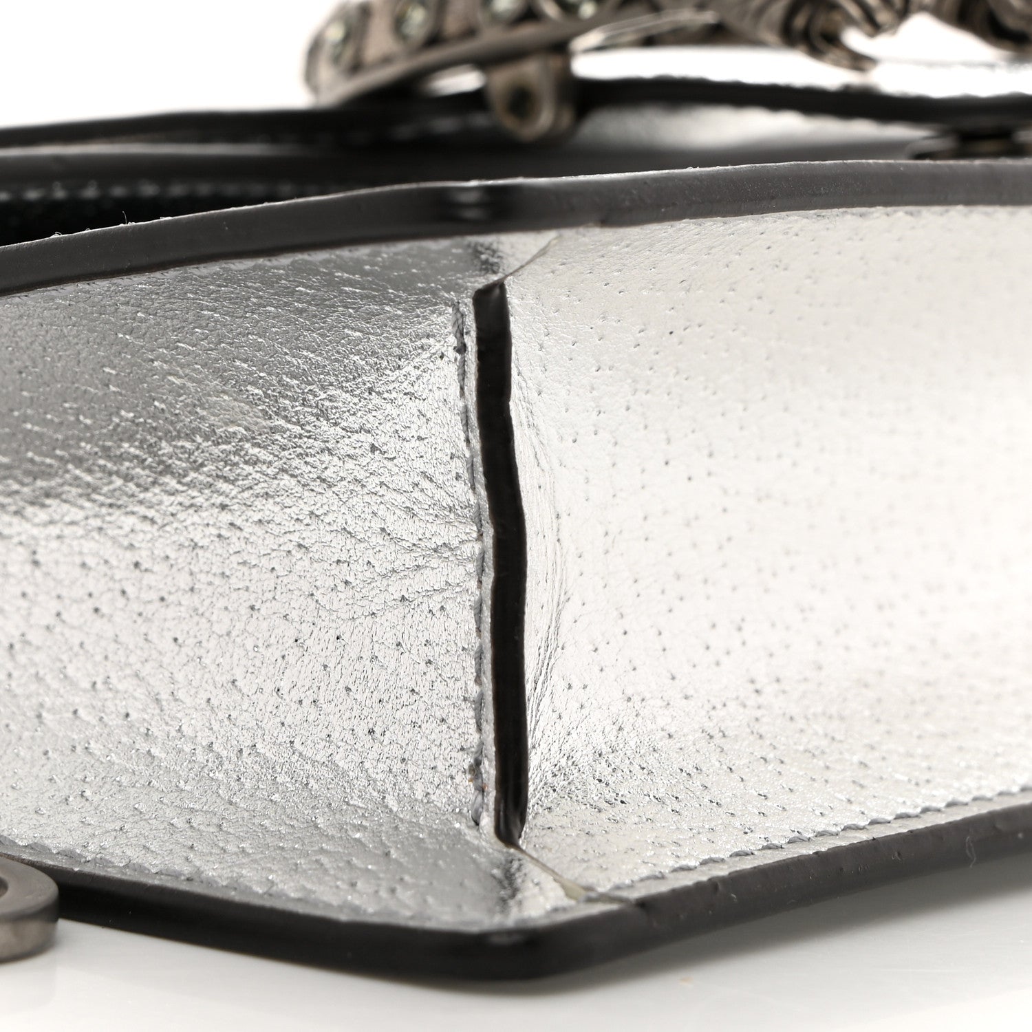 Gucci Metallic Calfskin Super Mini Dionysus Shoulder Bag Silver 8 of 10