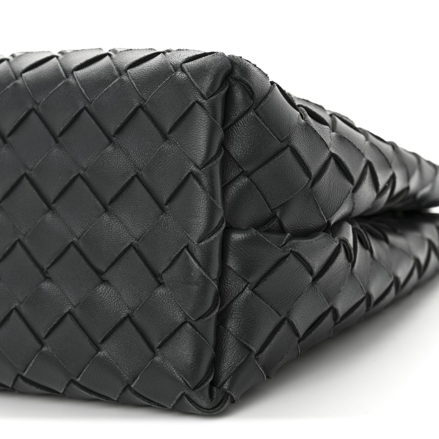 Nappa Intrecciato Small Andiamo With Chain Shoulder Bag Black