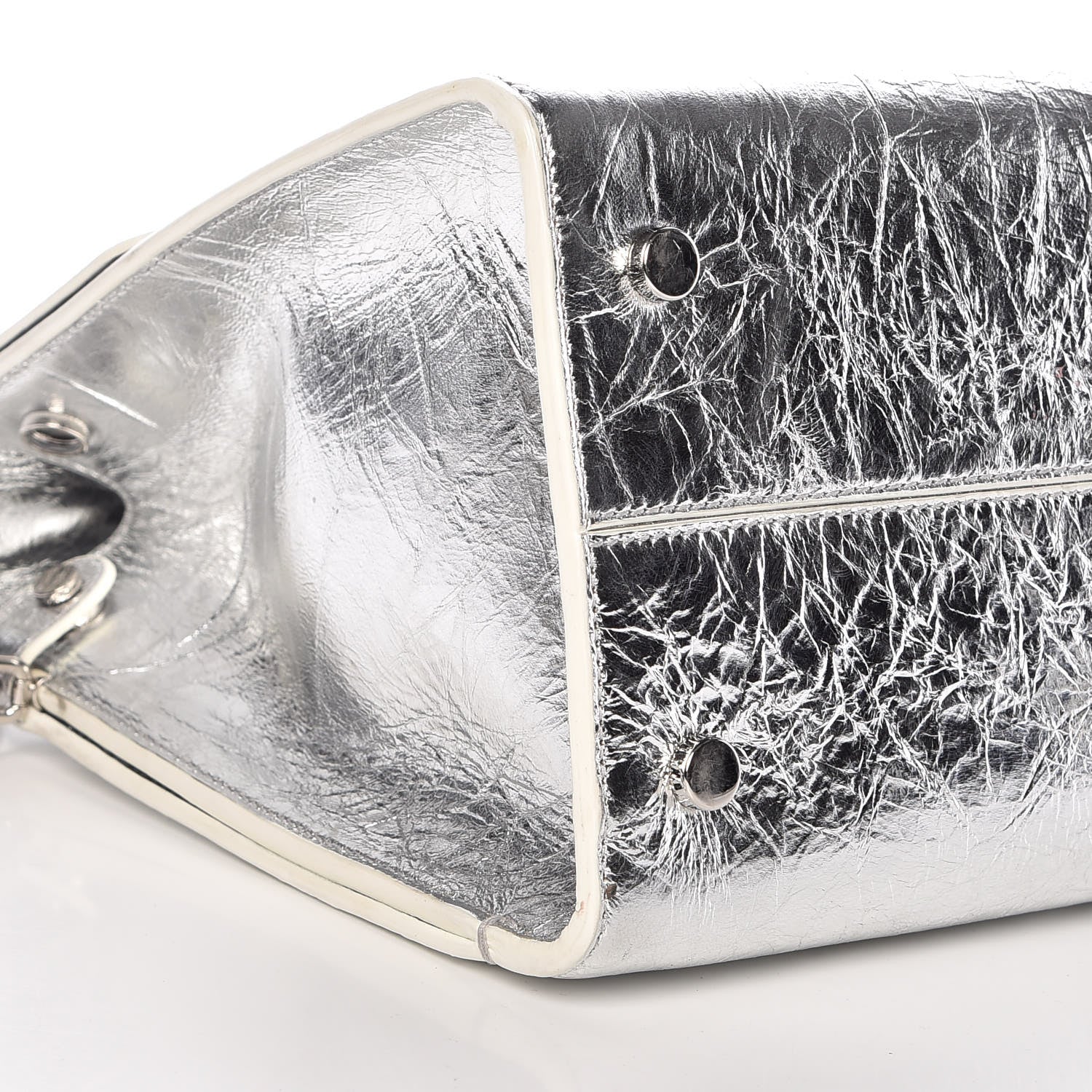 Christian Dior Metallic Calfskin Medium Diorever Flap Silver 9 of 16