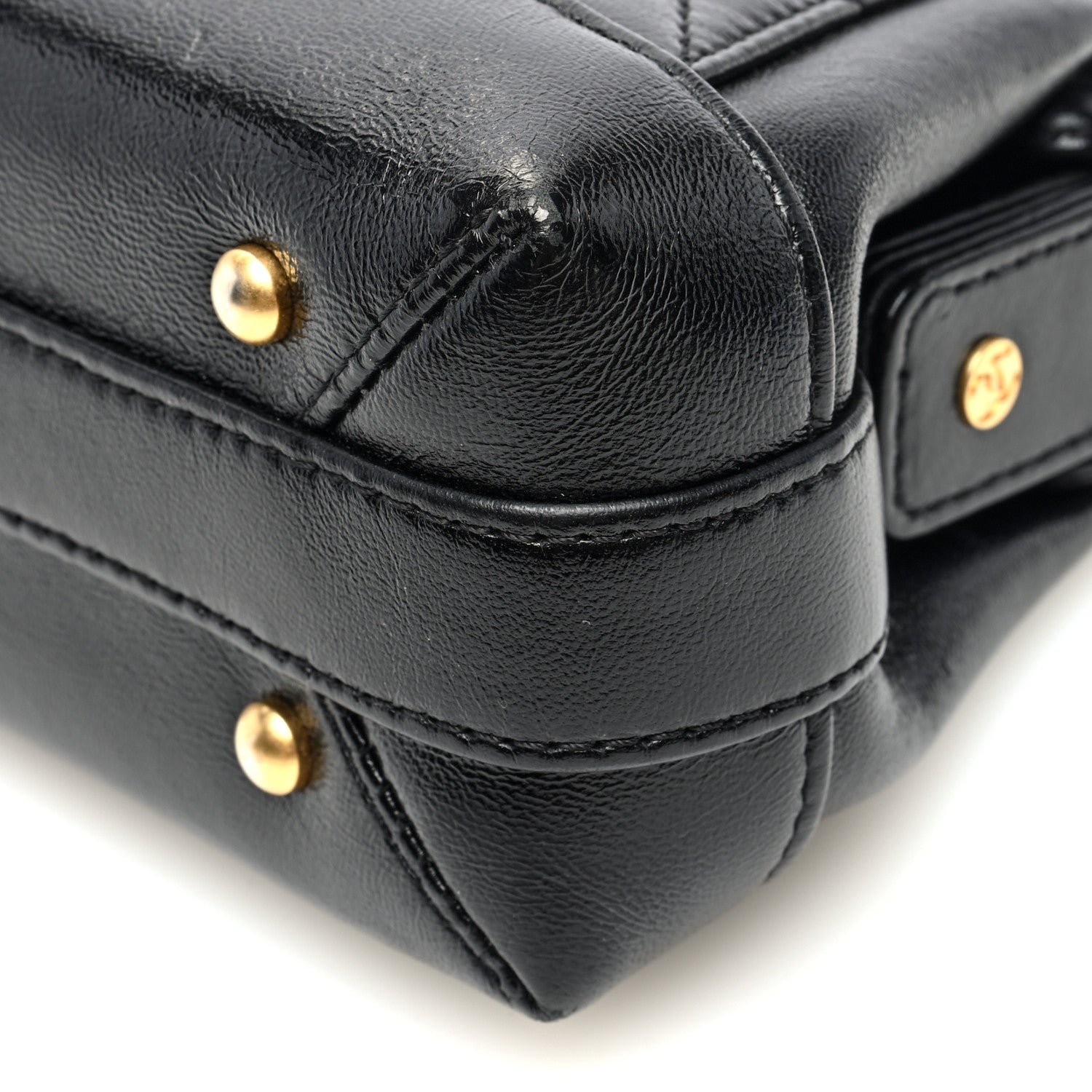 Chanel Shiny Lambskin Quilted Mini Cocodoc Top Handle Bag Black 10 of 10