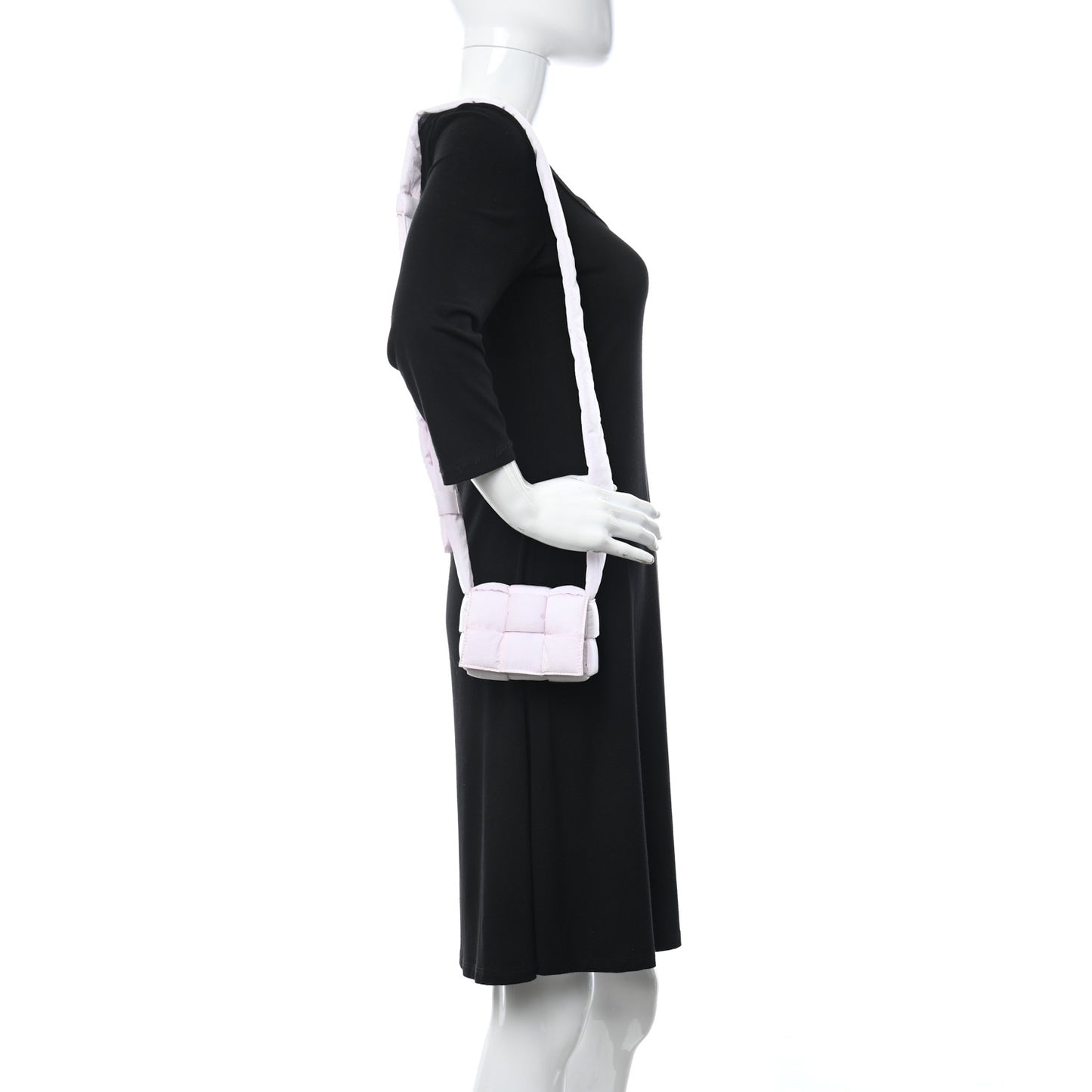 Nylon Intrecciato Padded Mini Cassette Crossbody Bag Bliss Washed