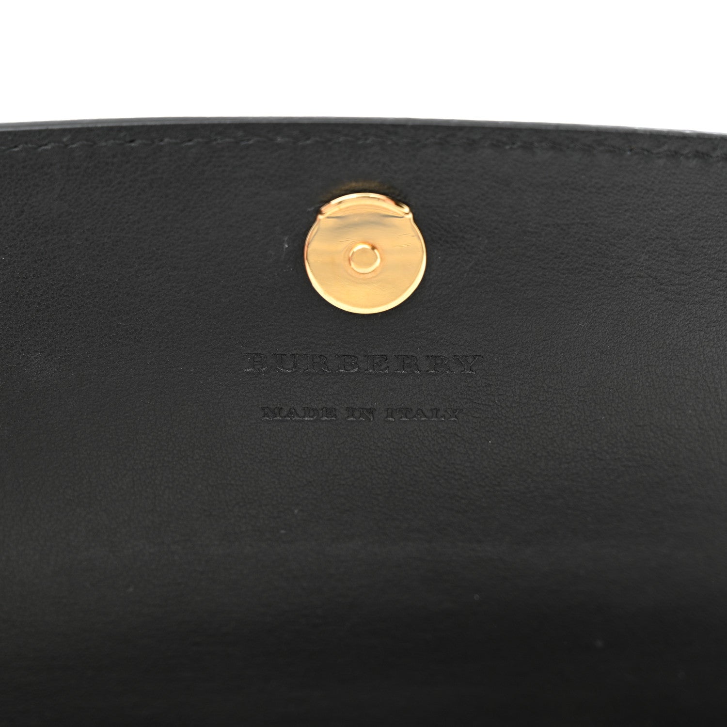 Burberry Derby Calfskin House Check Henley Wallet On Chain Black 6 of 12