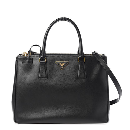 Prada Saffiano Medium Galleria Double Zip Tote Black 1 of 9