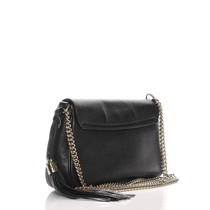Gucci Pebbled Calfskin Medium Soho Flap Crossbody Black 3 of 9