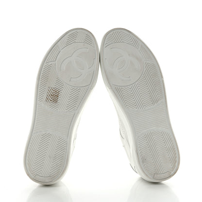 Chanel Calfskin CC Womens Sneakers 39.5 White 6 of 12