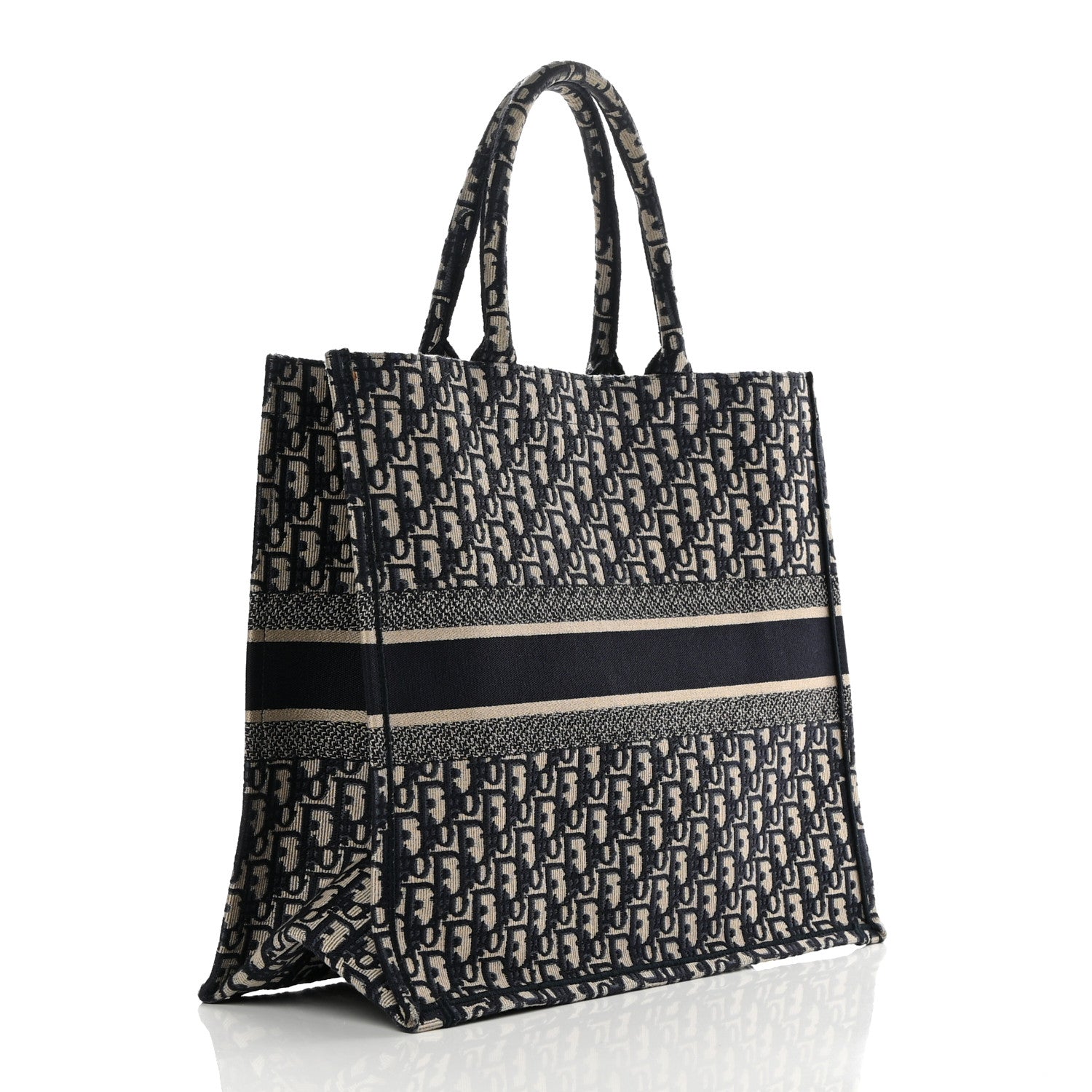 Christian Dior Oblique Large Book Tote Blue Multicolor 3 of 10