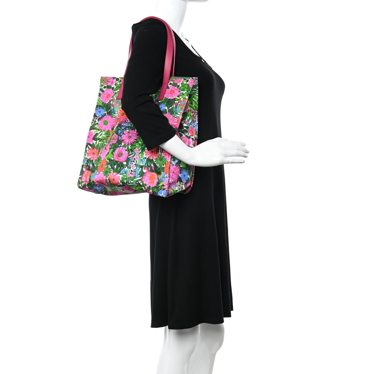 Tessuto Nylon Floral Print Tote Pink