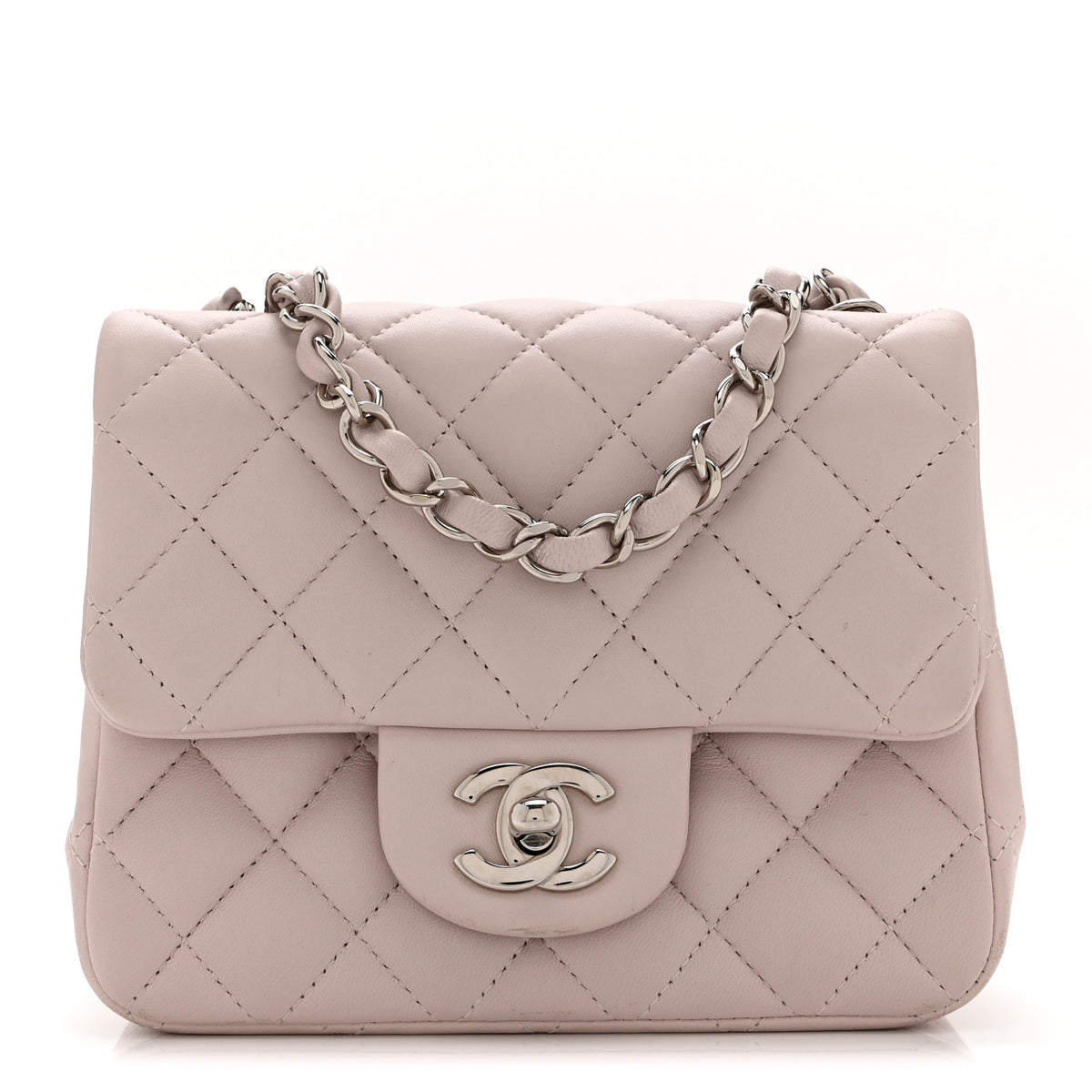 Chanel Lambskin Quilted Mini Square Flap Light Pink 1 of 11