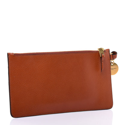 Givenchy Goatskin GV3 Wristlet Zip Card Holder Chestnut 3 of 9