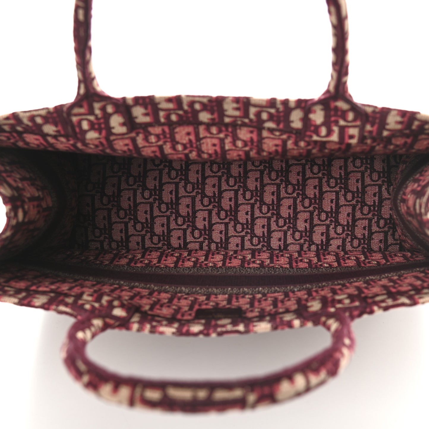 Oblique Large Book Tote Burgundy Multicolor