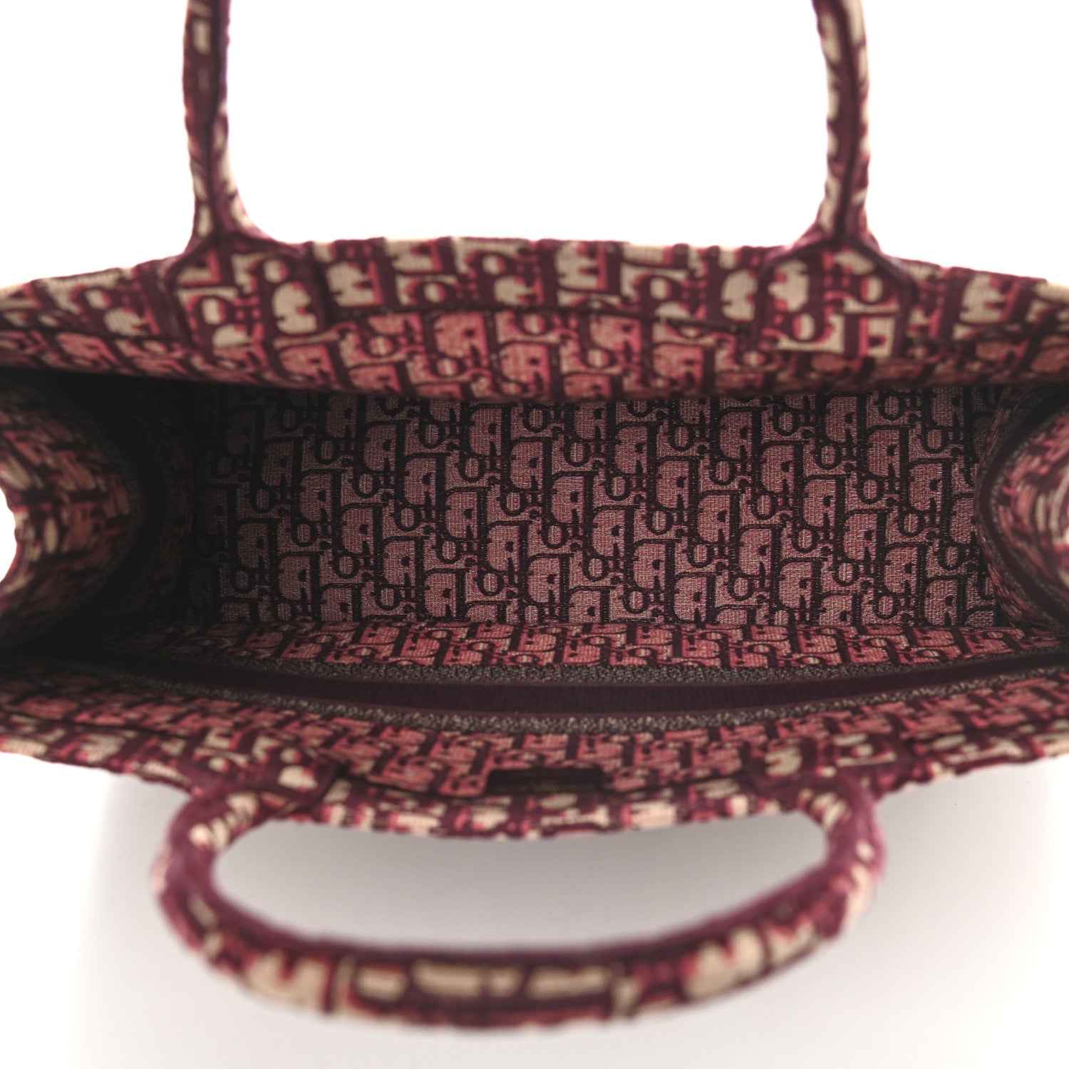 Christian Dior Oblique Large Book Tote Burgundy Multicolor 5 of 8