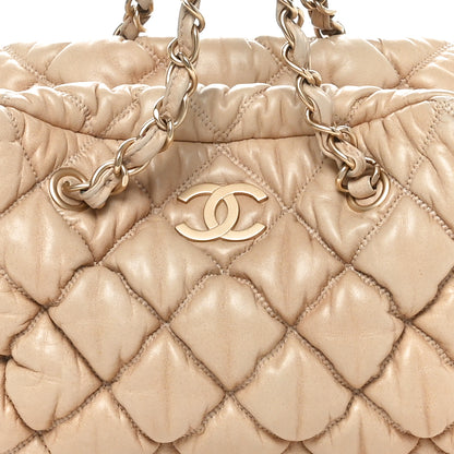 Chanel Lambskin Bubble Quilt Bowler Beige 8 of 11