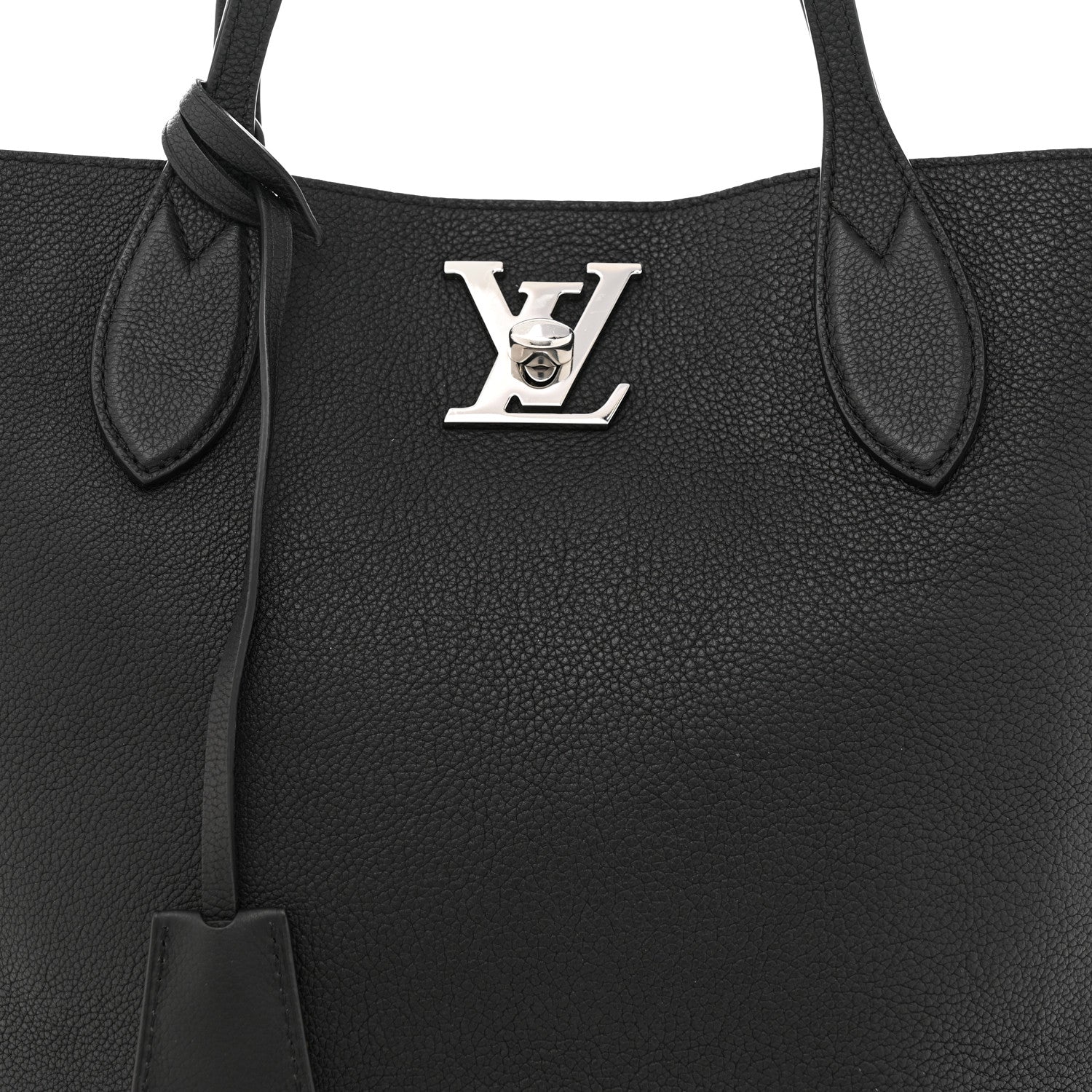 Louis Vuitton Calfskin Lockme Go Tote Black 7 of 9