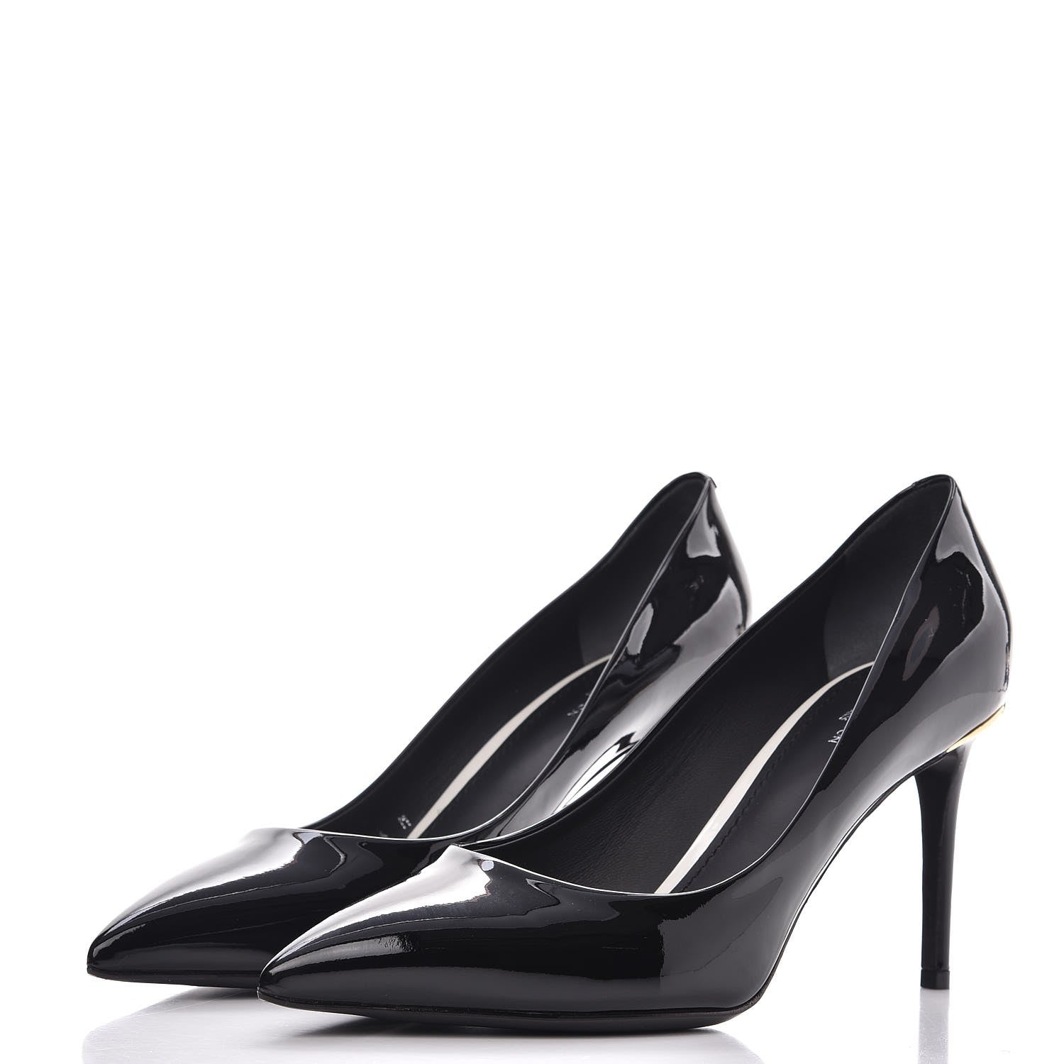 Louis Vuitton Glazed Calfskin Eyeline Pumps 40 Black 3 of 10