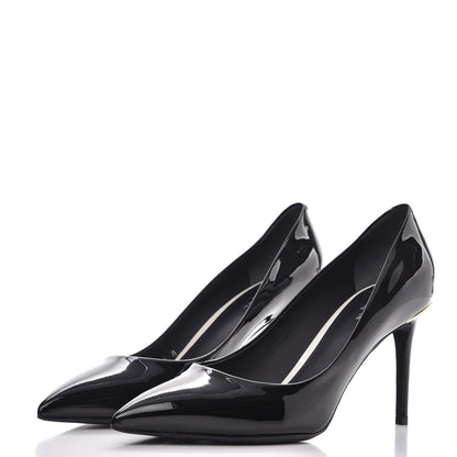 Louis Vuitton Glazed Calfskin Eyeline Pumps 40 Black 3 of 10