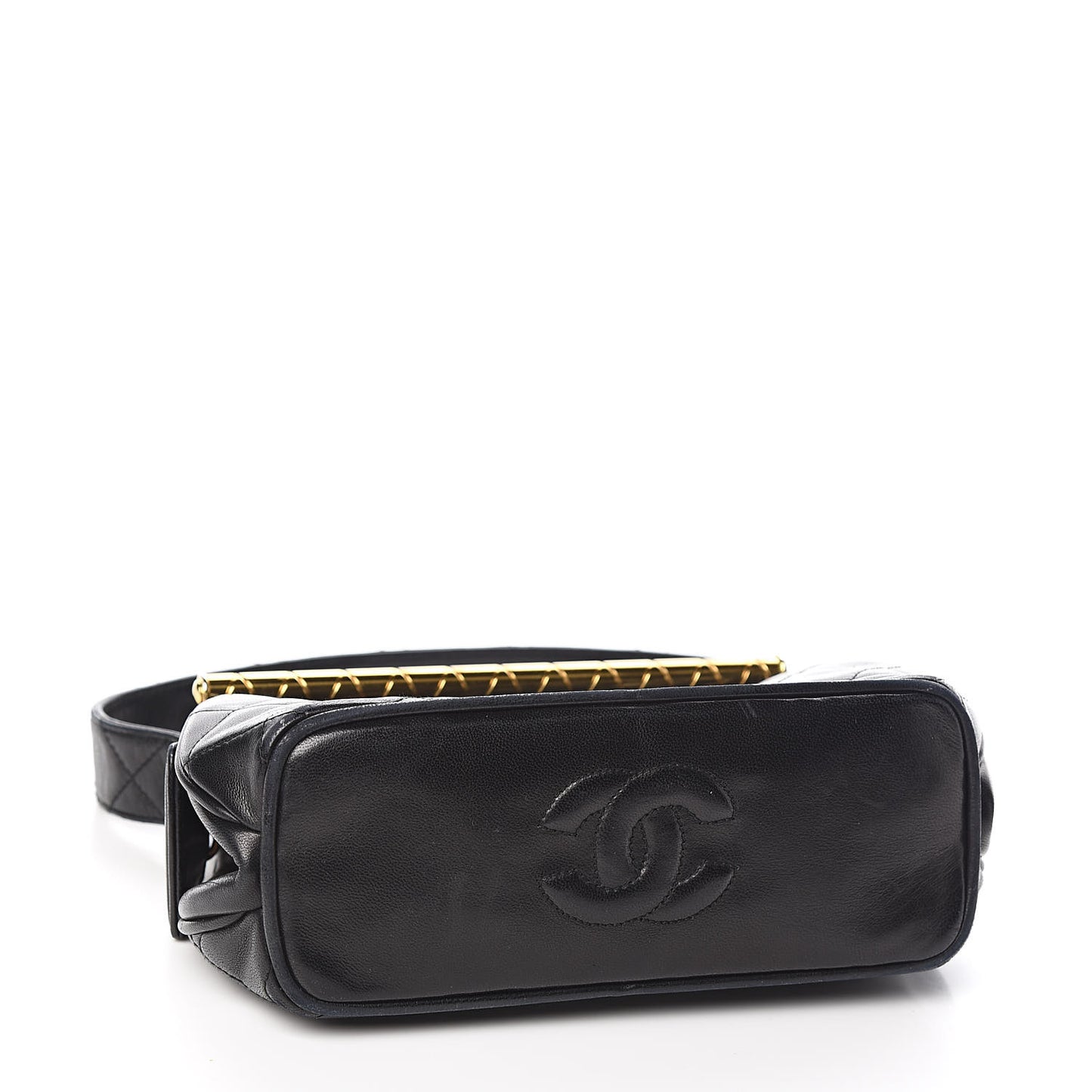 Lambskin Quilted Shoulder Bag Black