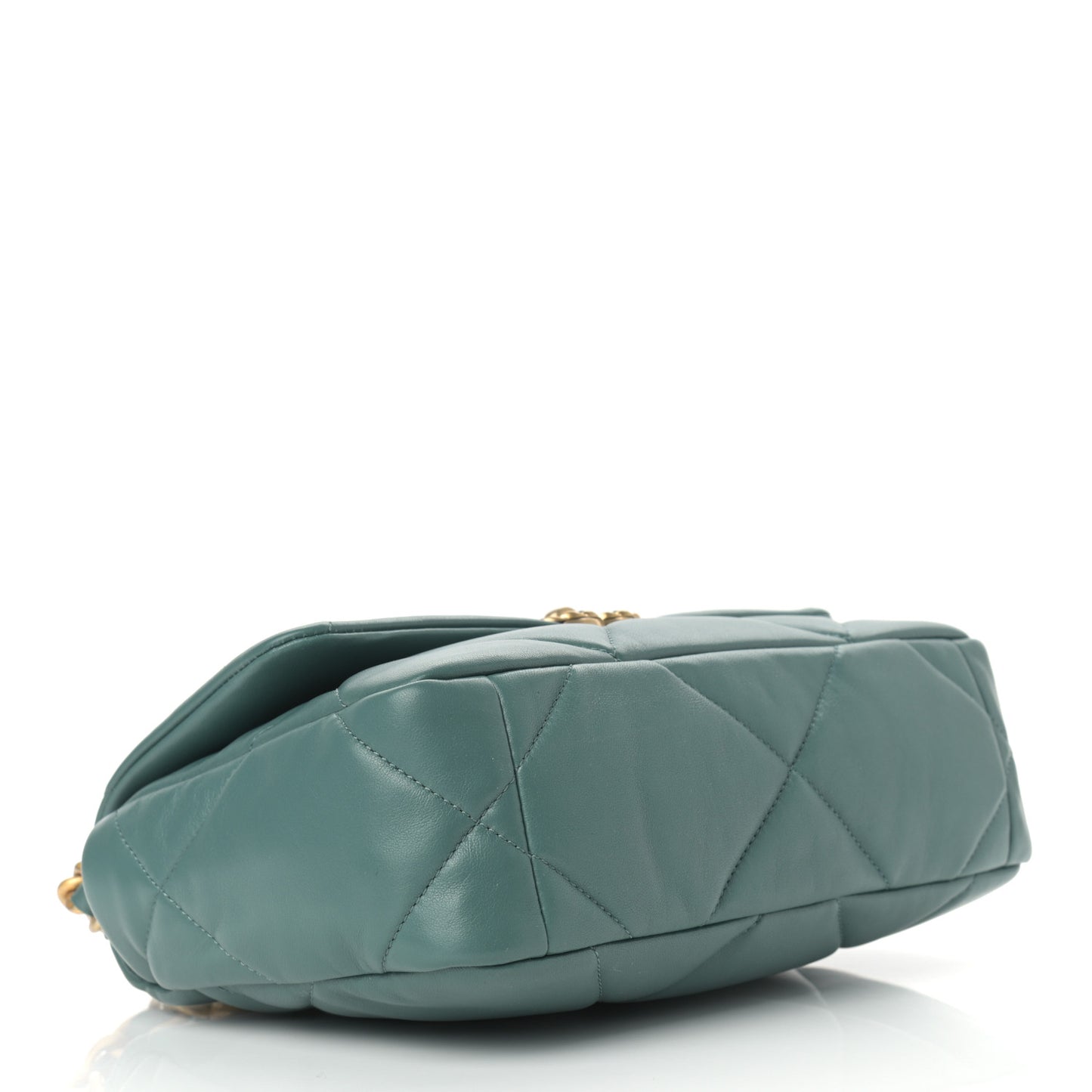 Lambskin Quilted Medium Chanel 19 Flap Green