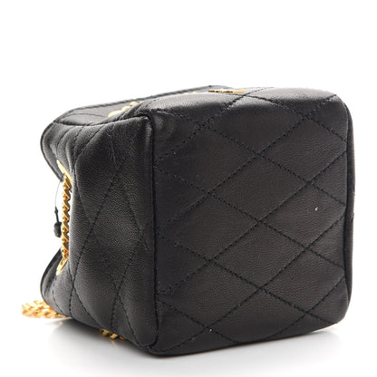 Saint Laurent Lambskin Quilted Baby Bucket Bag Black 4 of 8