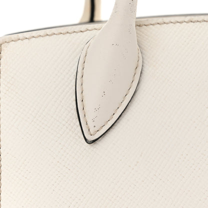 Prada Saffiano Cuir Calfskin Mini Monochrome Top Handle Tote White 17 of 20