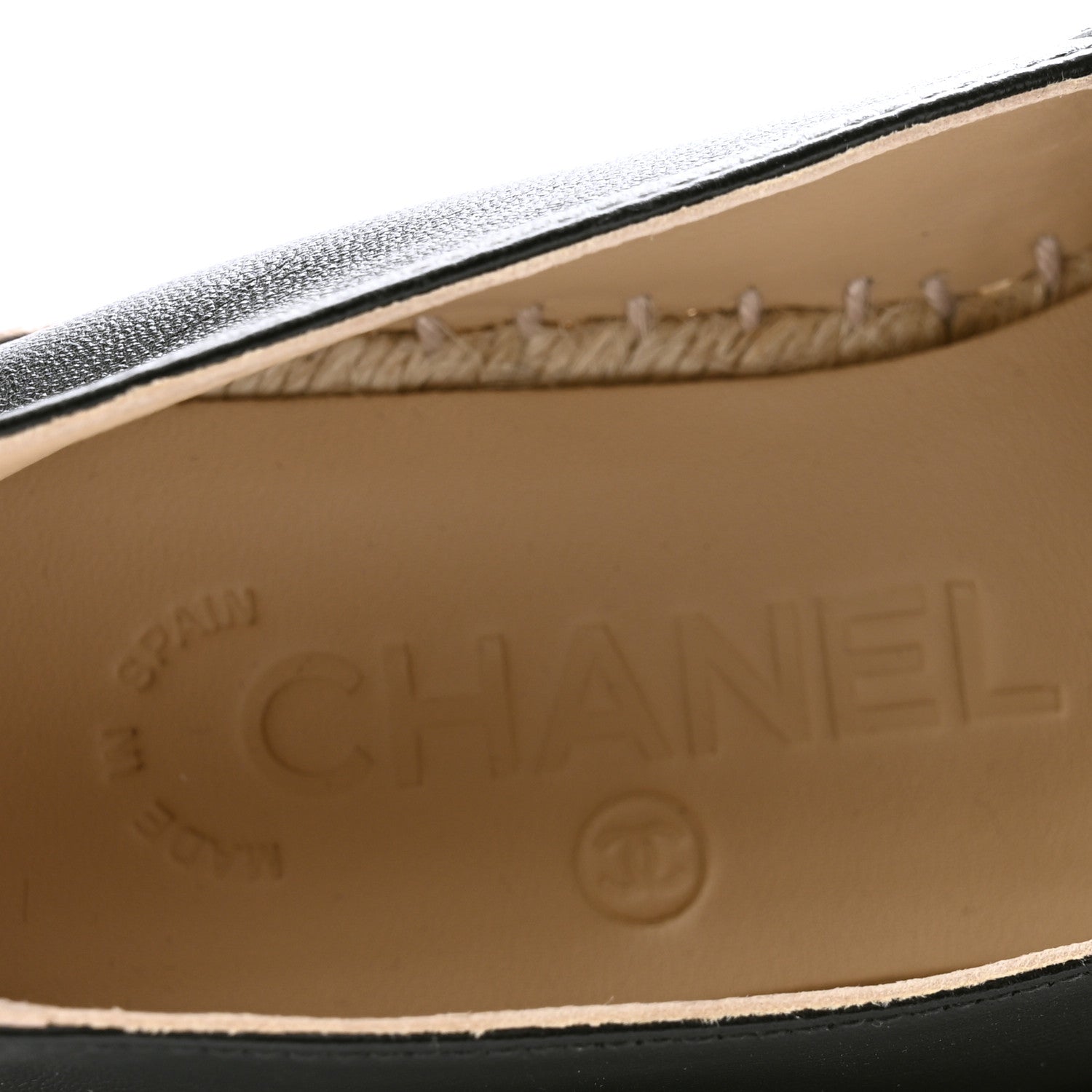 Chanel Lambskin CC Espadrilles 35 Black 6 of 8