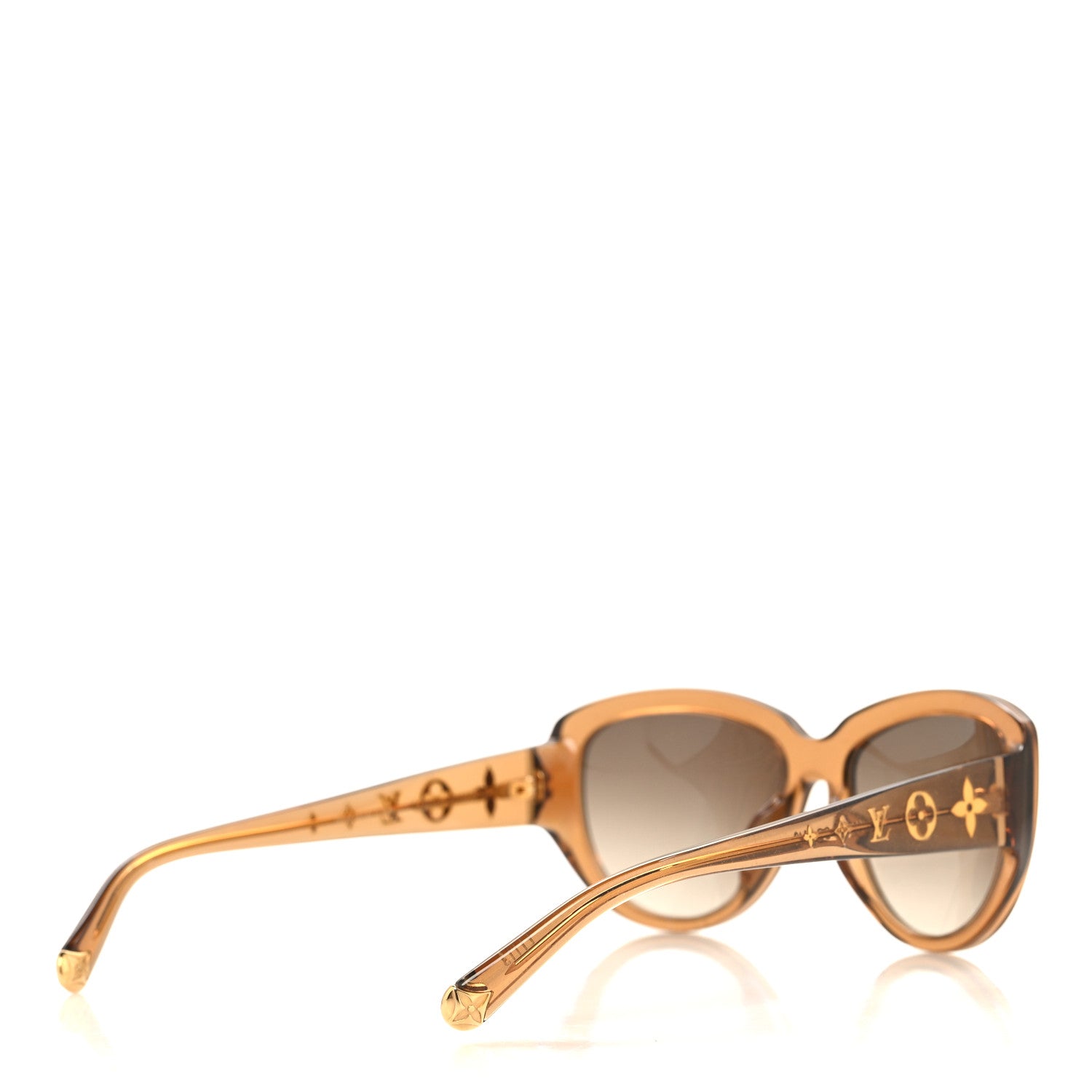Louis Vuitton Acetate Obsession Cat Eye Sunglasses Z0625E Glitter Gold 4 of 7