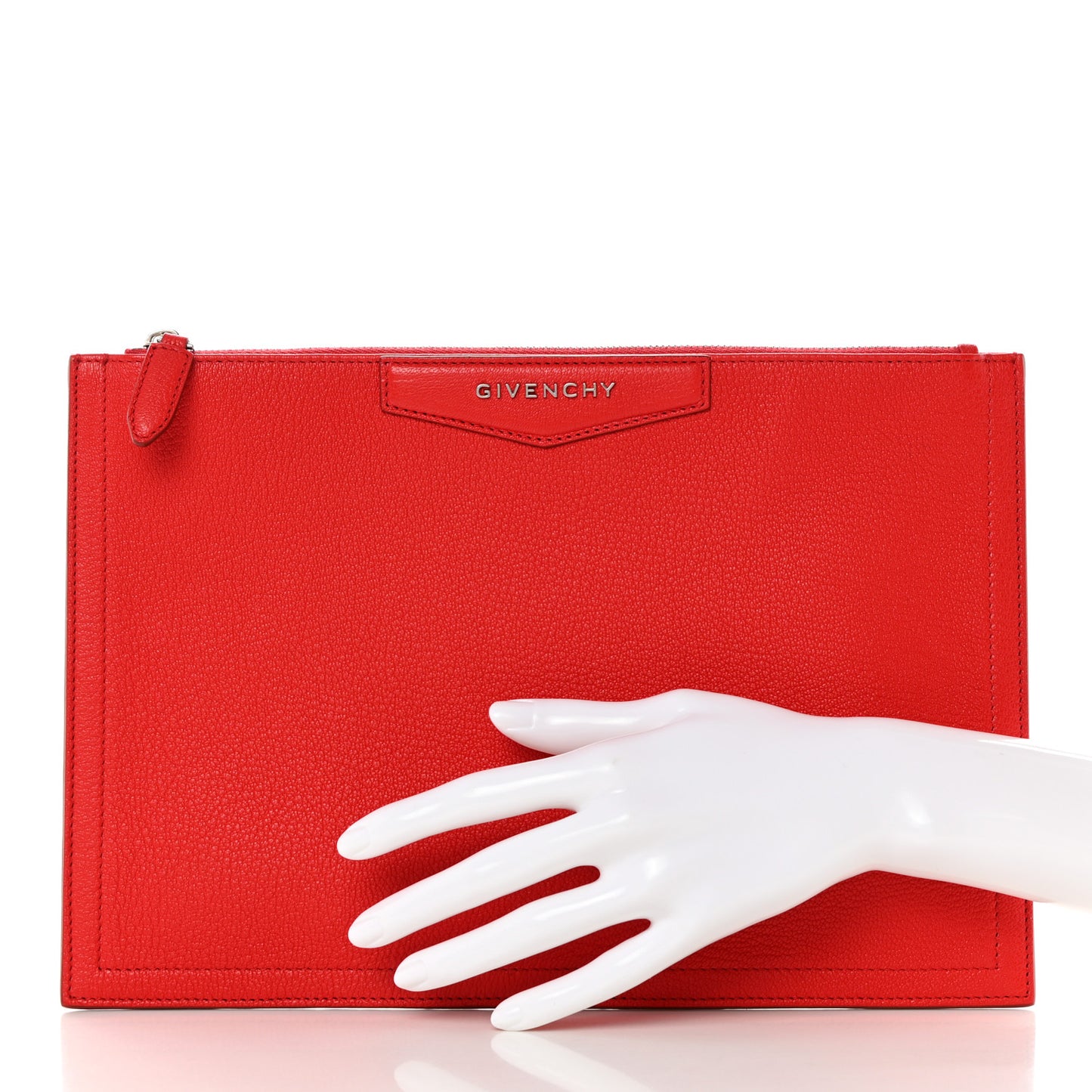 Sugar Goatskin Large Antigona Pouch Red