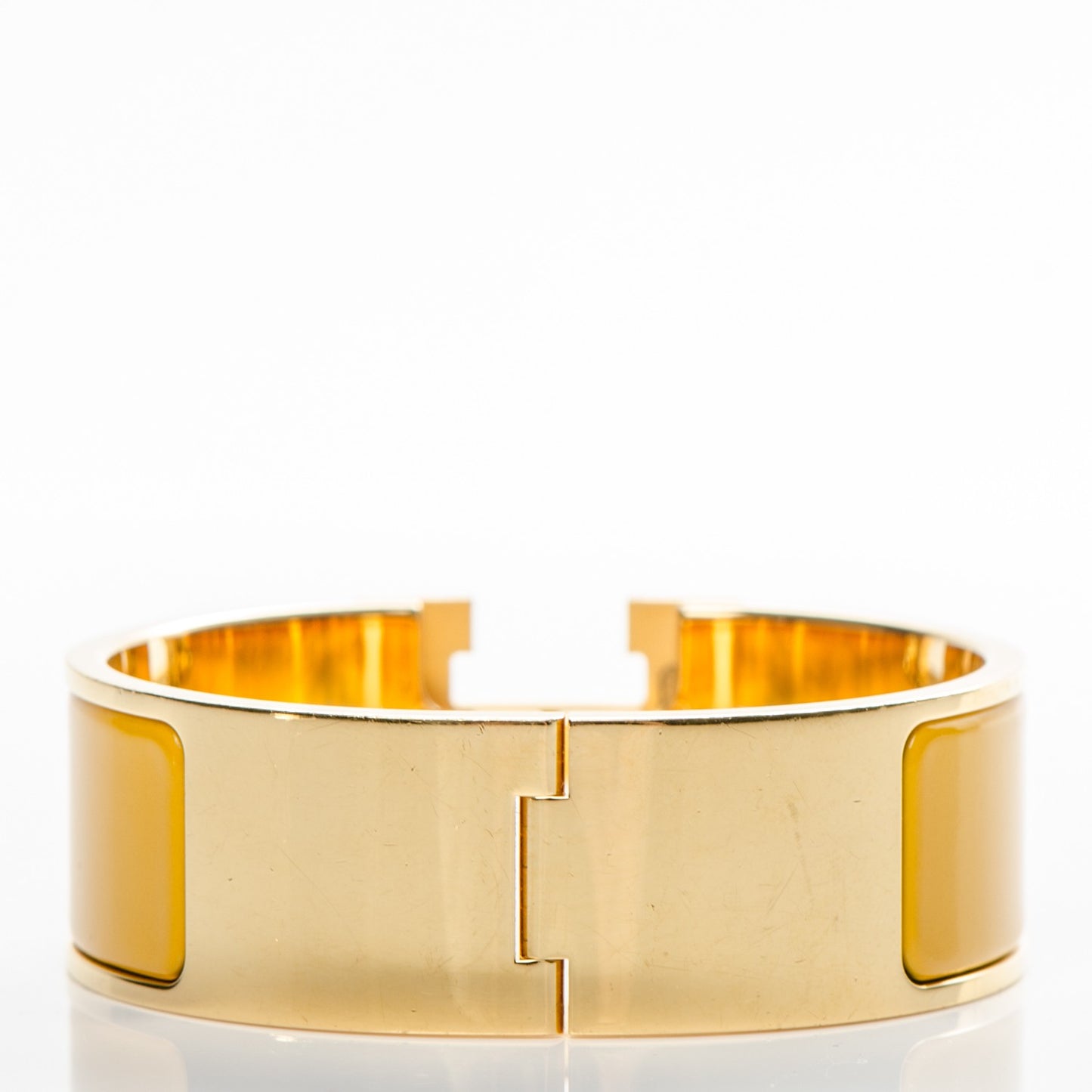 Enamel Wide Clic Clac H Bracelet PM Jaune Soleil
