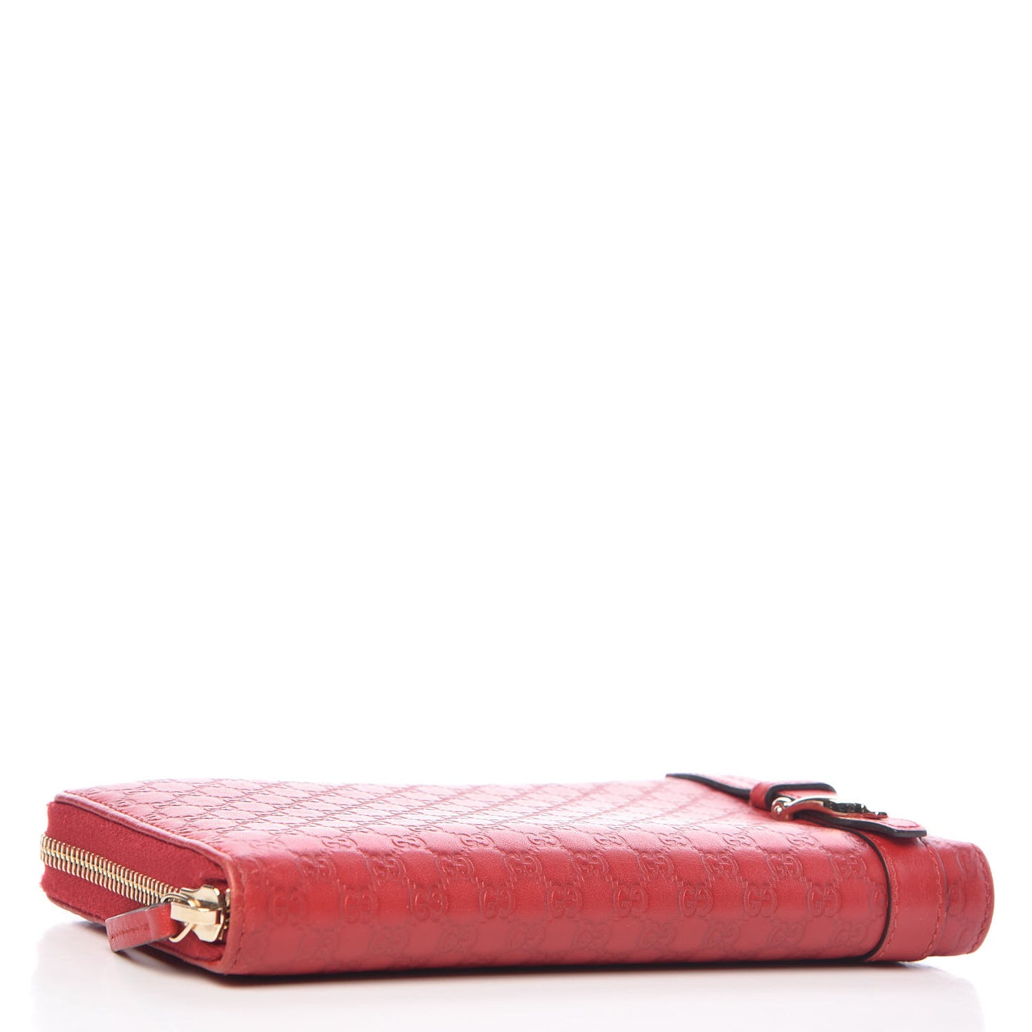 Microguccissima Nice Zip Around Wallet Red