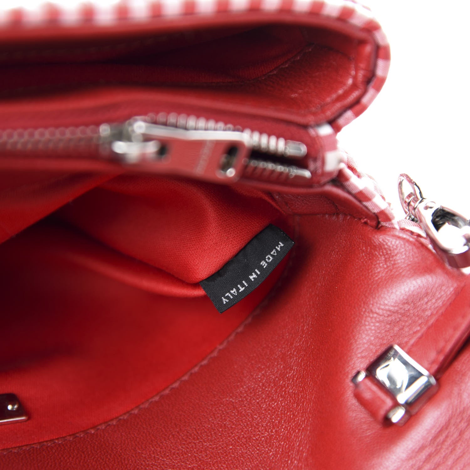 Miu Miu Vichy Crystal Flap Shoulder Bag Rosso 692121 – FASHIONPHILE