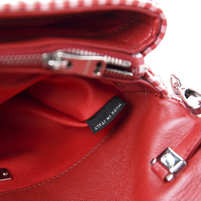 Miu Miu Vichy Crystal Flap Shoulder Bag Rosso 9 of 11