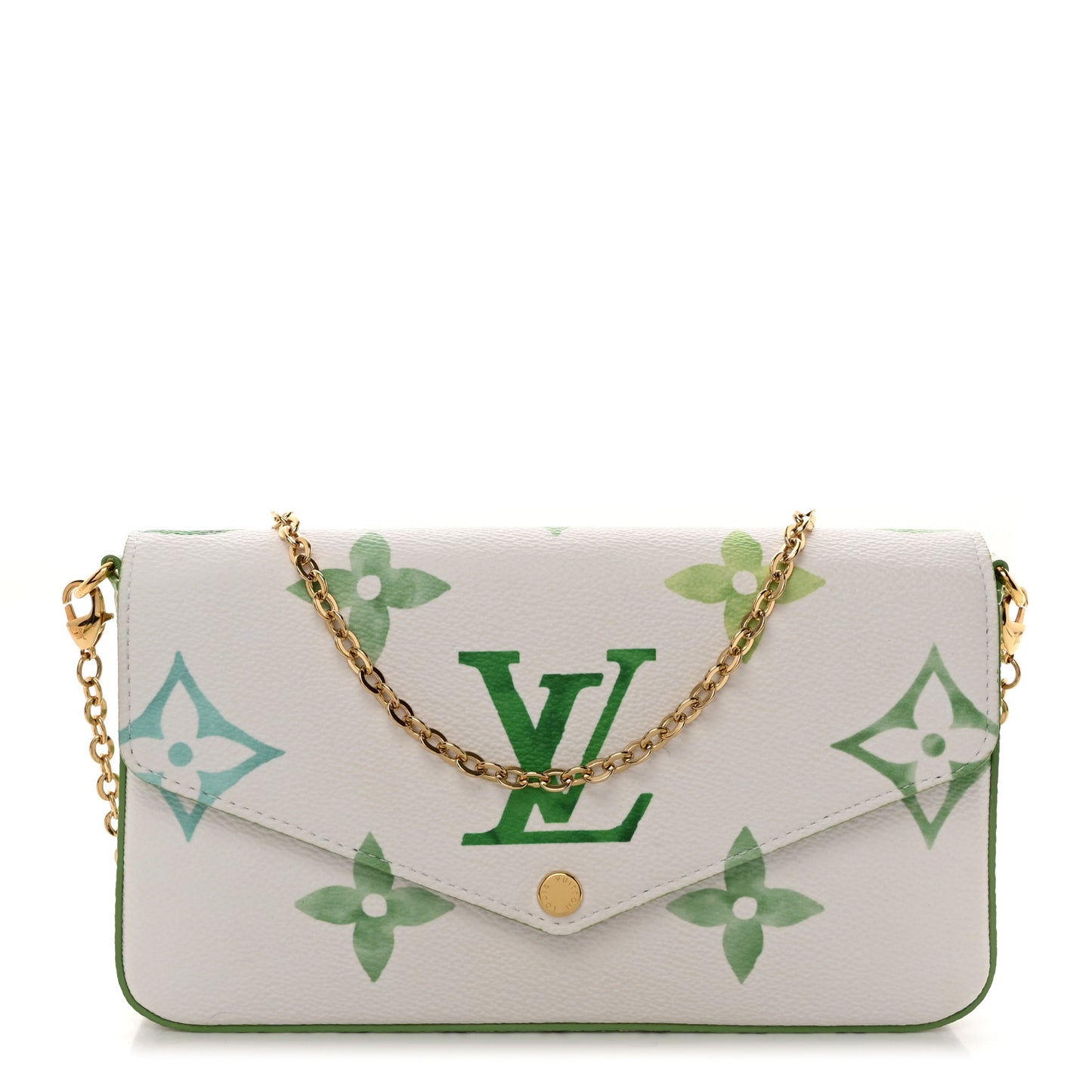 Monogram Giant By The Pool 2.0 Felicie Pochette Chain Wallet Jade Green