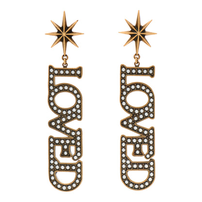 Gucci Pearl Loved Earrings Aged Gold 1 of 5