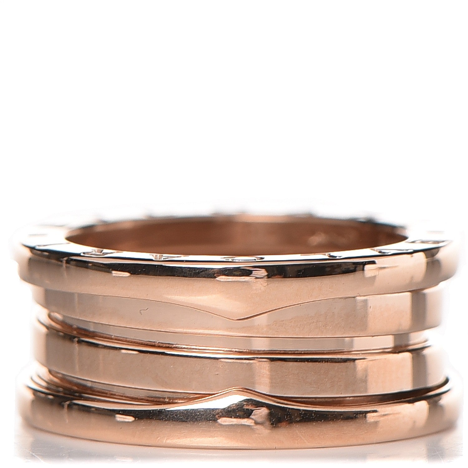Bulgari 18K Rose Gold B.Zero1 3 Band Ring 52 6 1 of 6