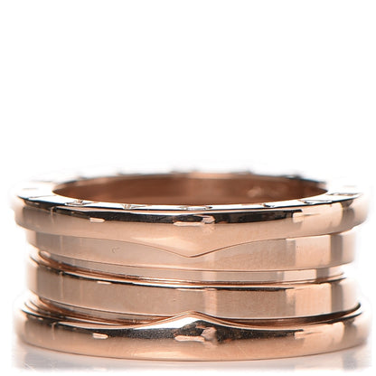 Bulgari 18K Rose Gold B.Zero1 3 Band Ring 52 6 1 of 6