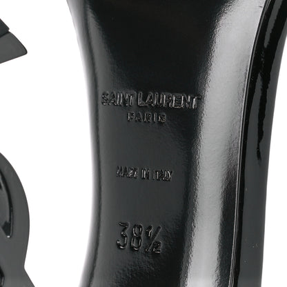 Saint Laurent Patent Calfskin Opyum 110 Sandals 38 Black 6 of 8