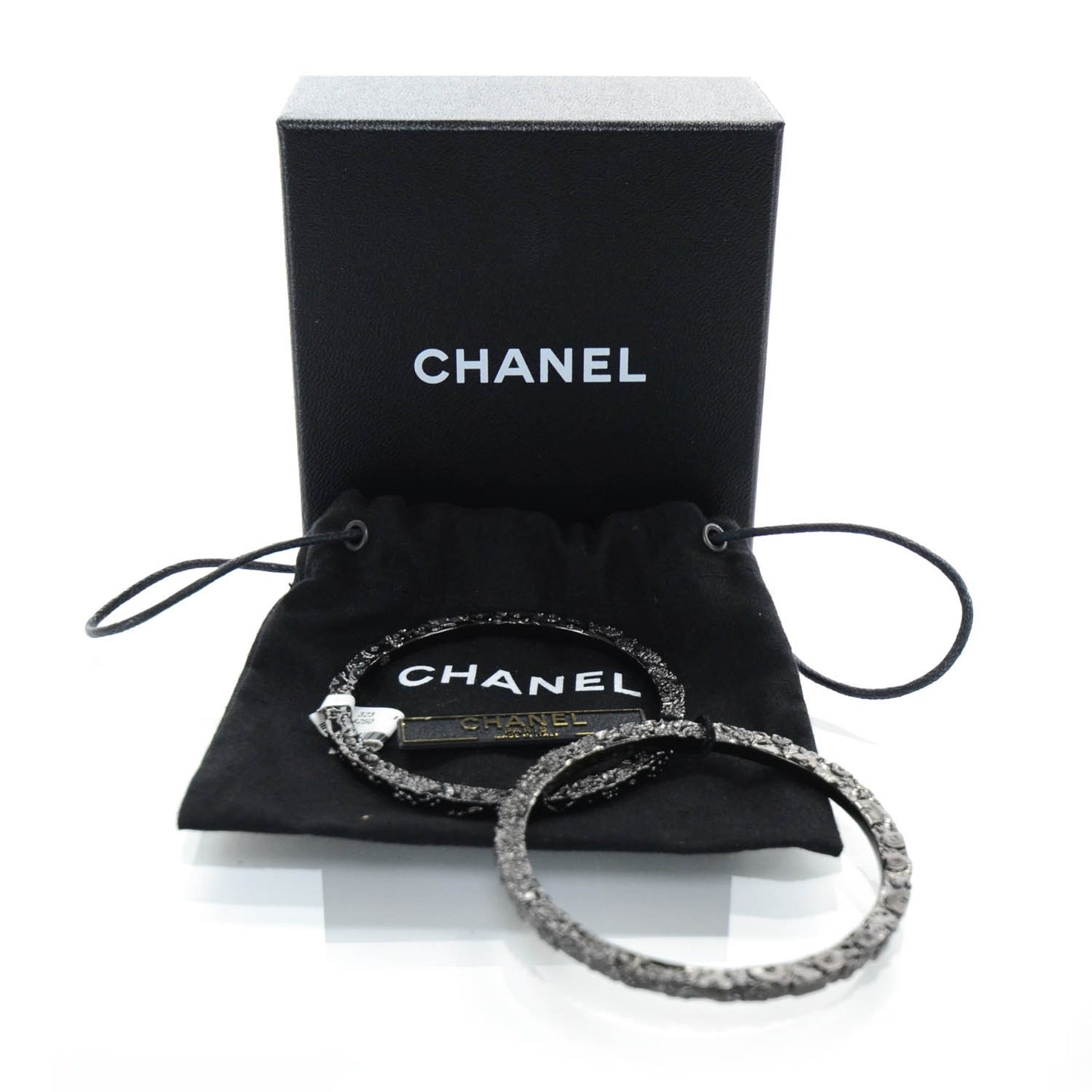 Metal Camellia Bangle Set 11P