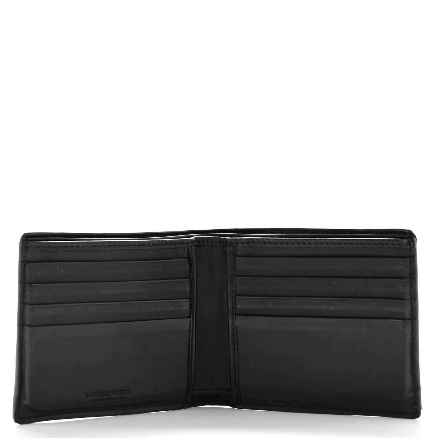 Nappa Intrecciato Bi-Fold Wallet Black