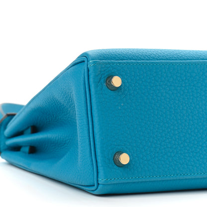 Hermes Togo Kelly Retourne 25 Bleu Zanzibar 9 of 11
