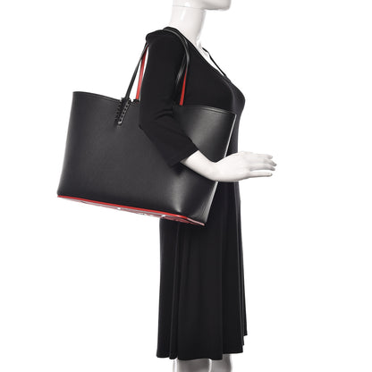 Christian Louboutin Calfskin Spikes East West Cabata Tote Black 2 of 13
