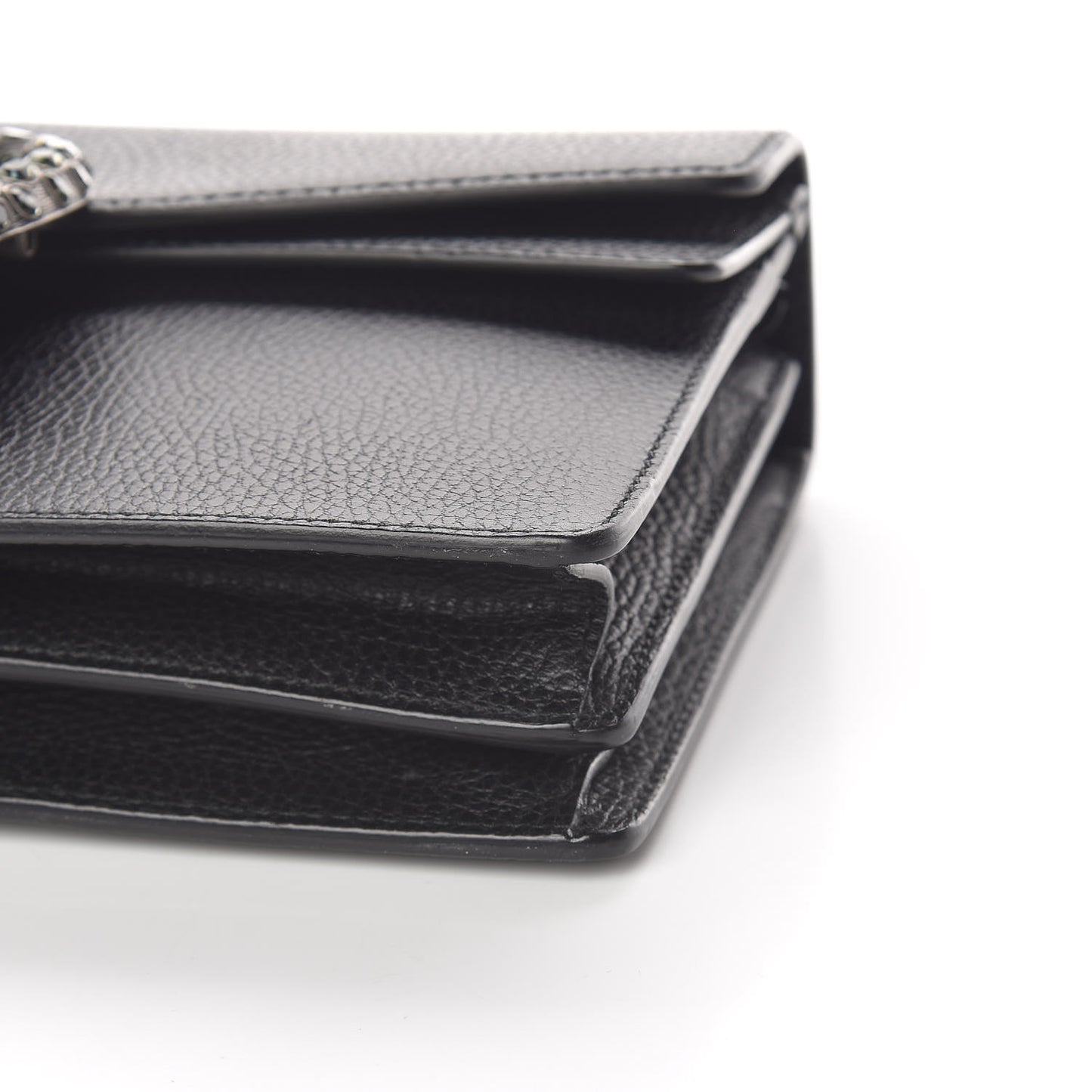 Pebbled Calfskin Small Dionysus Shoulder Bag Black
