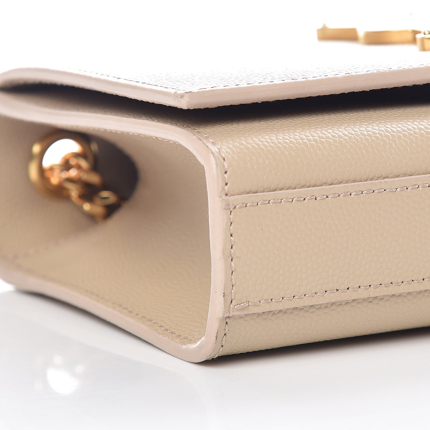 Saint Laurent Grain De Poudre Small Monogram Kate Satchel Nude Powder 7 of 8