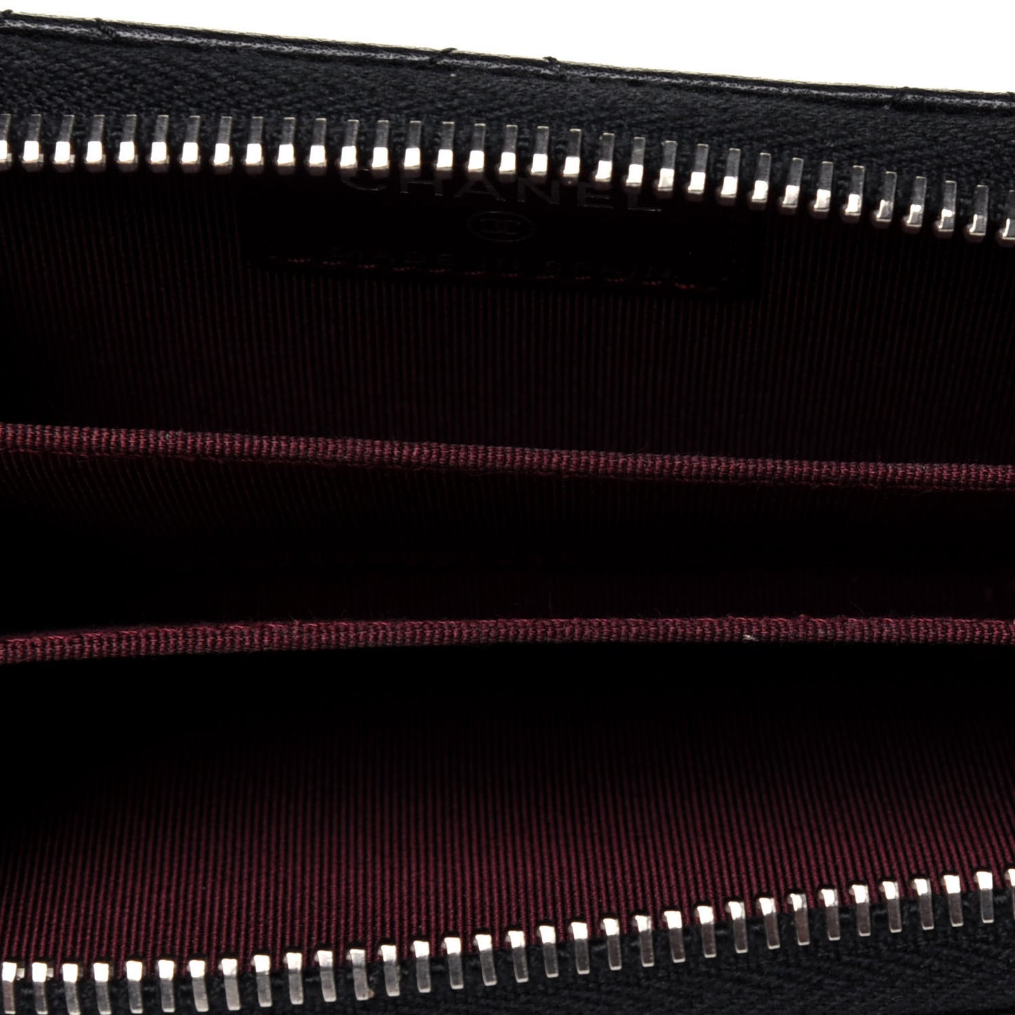 Lambskin Quilted Zip Coin Purse Black