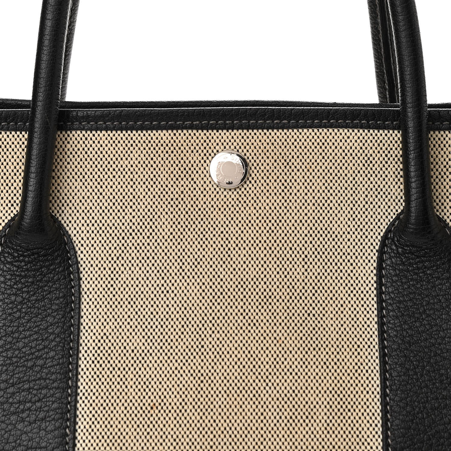 Hermes Toile Buffle Skipper Garden Party 36 MM Tote Black 6 of 13