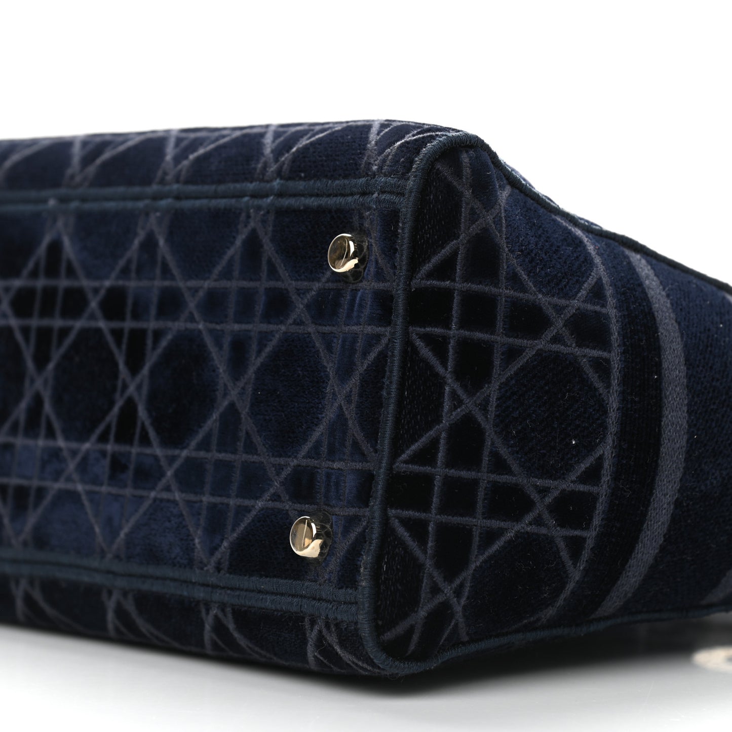 Velvet Cannage Medium Lady D-Lite Blue
