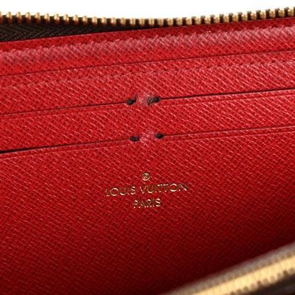 Louis Vuitton Damier Ebene Clemence Wallet Cherry 6 of 11